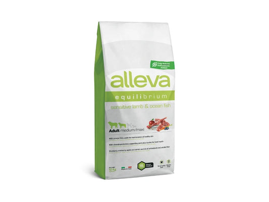 Alleva Equilibrium Sensitive Adult All breeds с агнешко и океанска риба